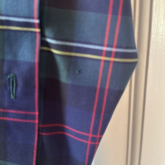 BROOKS BROTHERS NON-IRON COTTON TARTAN PLAID HOLIDAY BUTTON DOWN SHIRT MEN SMALL - Picture 5 of 8